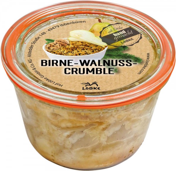 Birnen-Walnuss-Crumble 370ml Weckgläser von Löbke