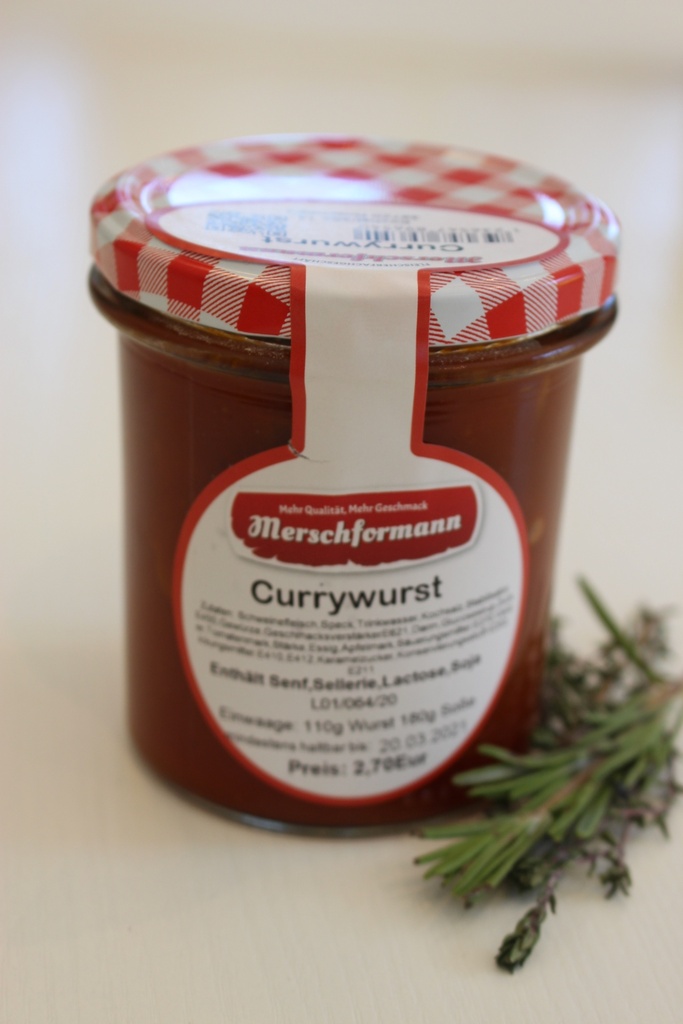 Currywurst 290g von Merschformann im Glas 