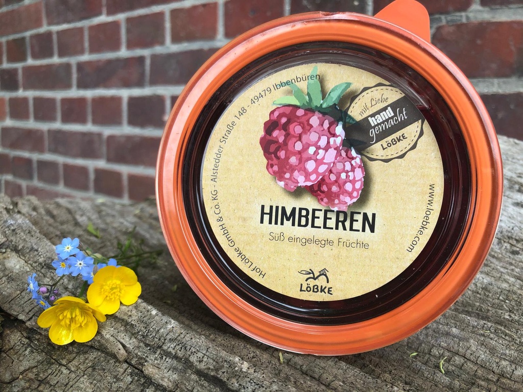 Himbeeren im Glas im Weckglas von Löbke