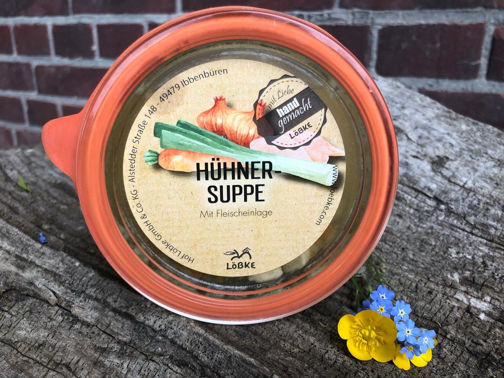Hühner-Suppe 580ml im Weckglas von Löbke