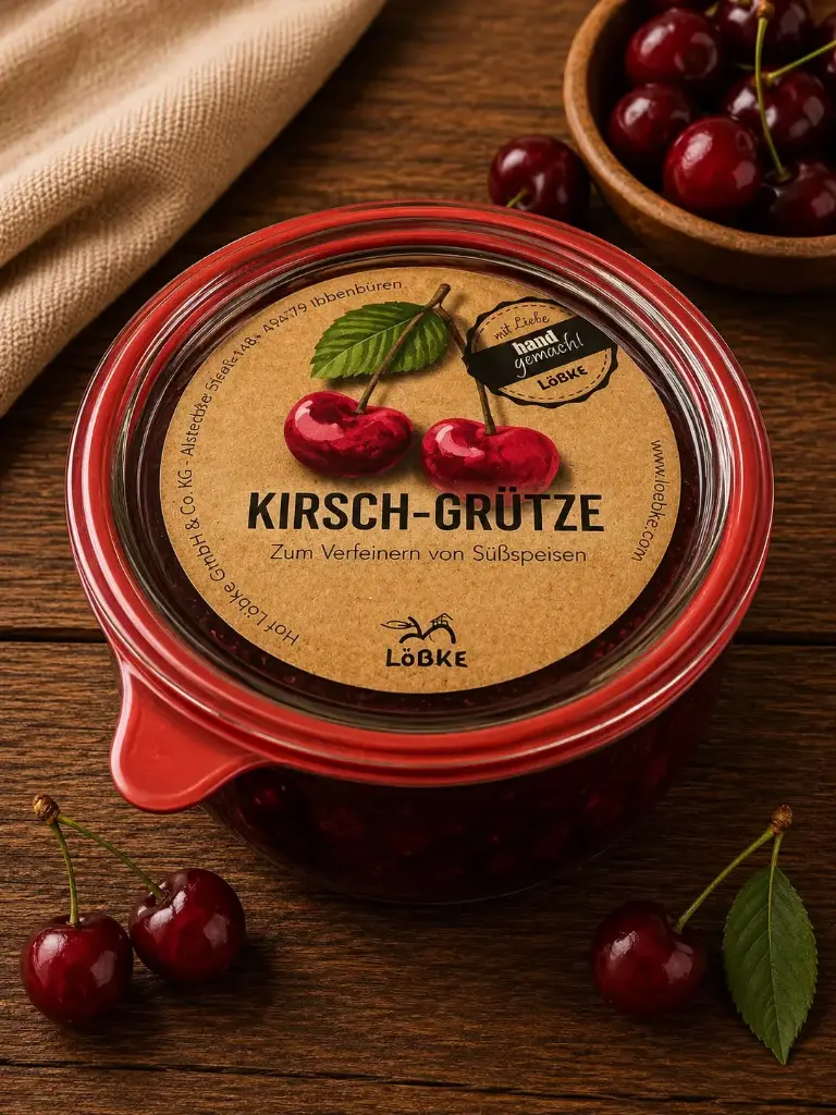 Kirschgrütze 580ml im Weckglas von Löbke