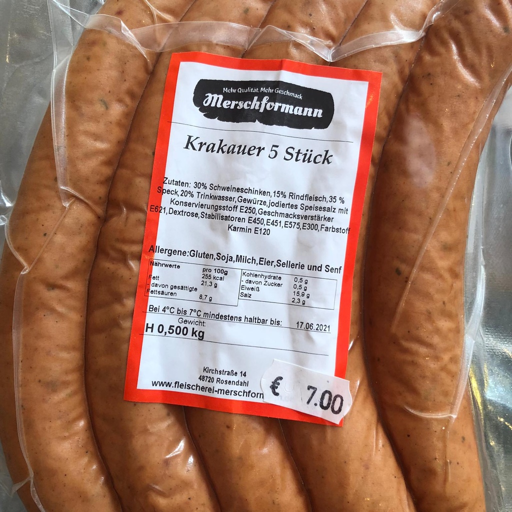 Krakauer 5 Stück von Merschformann 