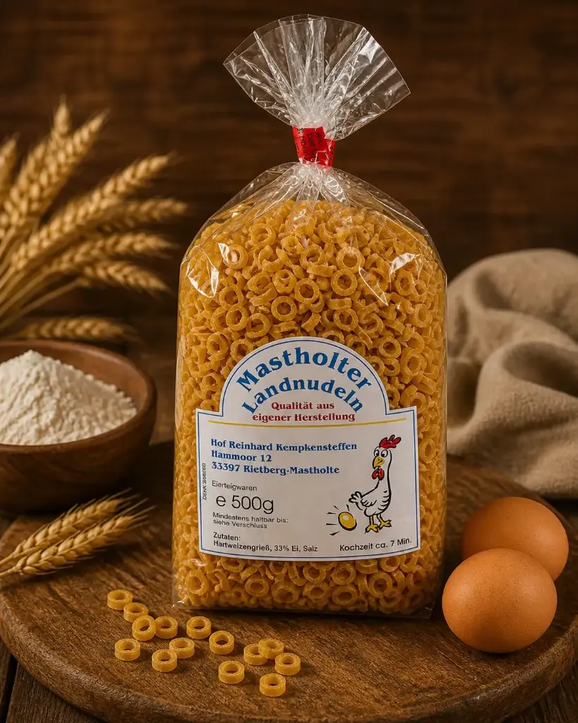 Ringe Nudeln 500g von Mastholter Landnudeln