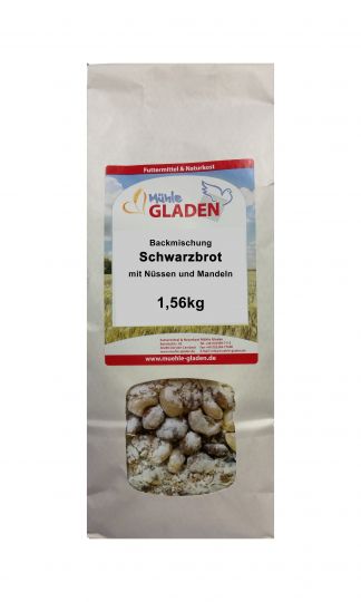 Schwarzbrot mit Nüssen und Mandeln 1560g Backmischung
