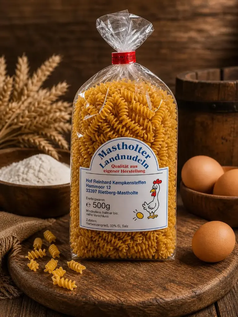 Spirelli Nudeln 500g von Mastholter Landnudeln