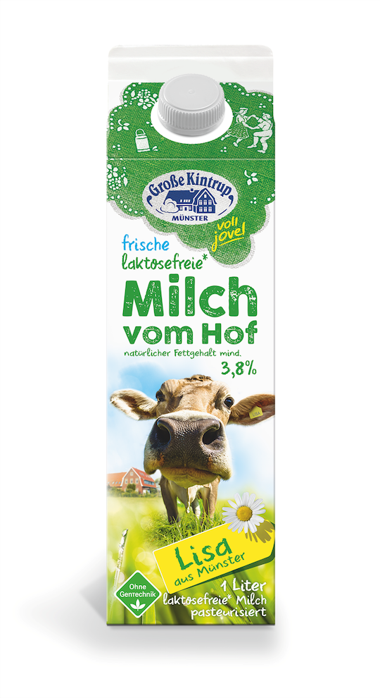 B Vollmilch laktosefrei 3,8%, 1L