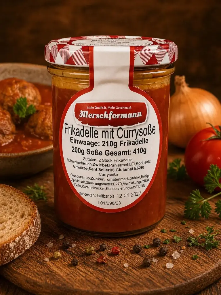 Frikadelle mit Currysauce von Merschformann im Glas