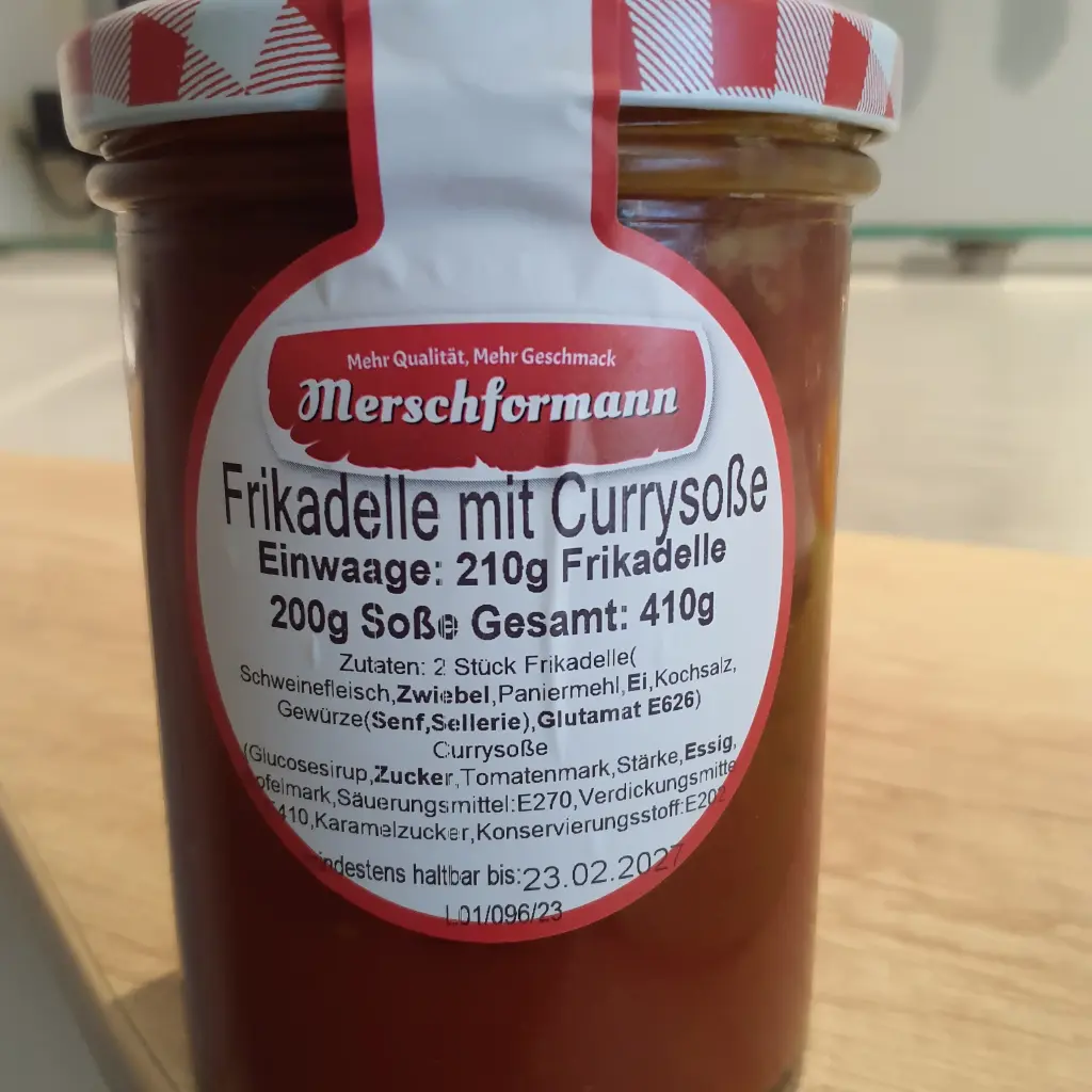 Frikadelle mit Currysauce von Merschformann im Glas