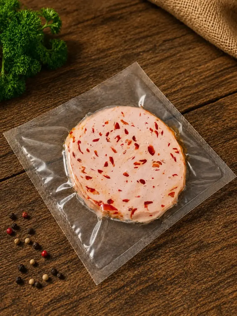 Schinkenwurst mit Paprika geschnitten und verpackt 100g von Merschformann 