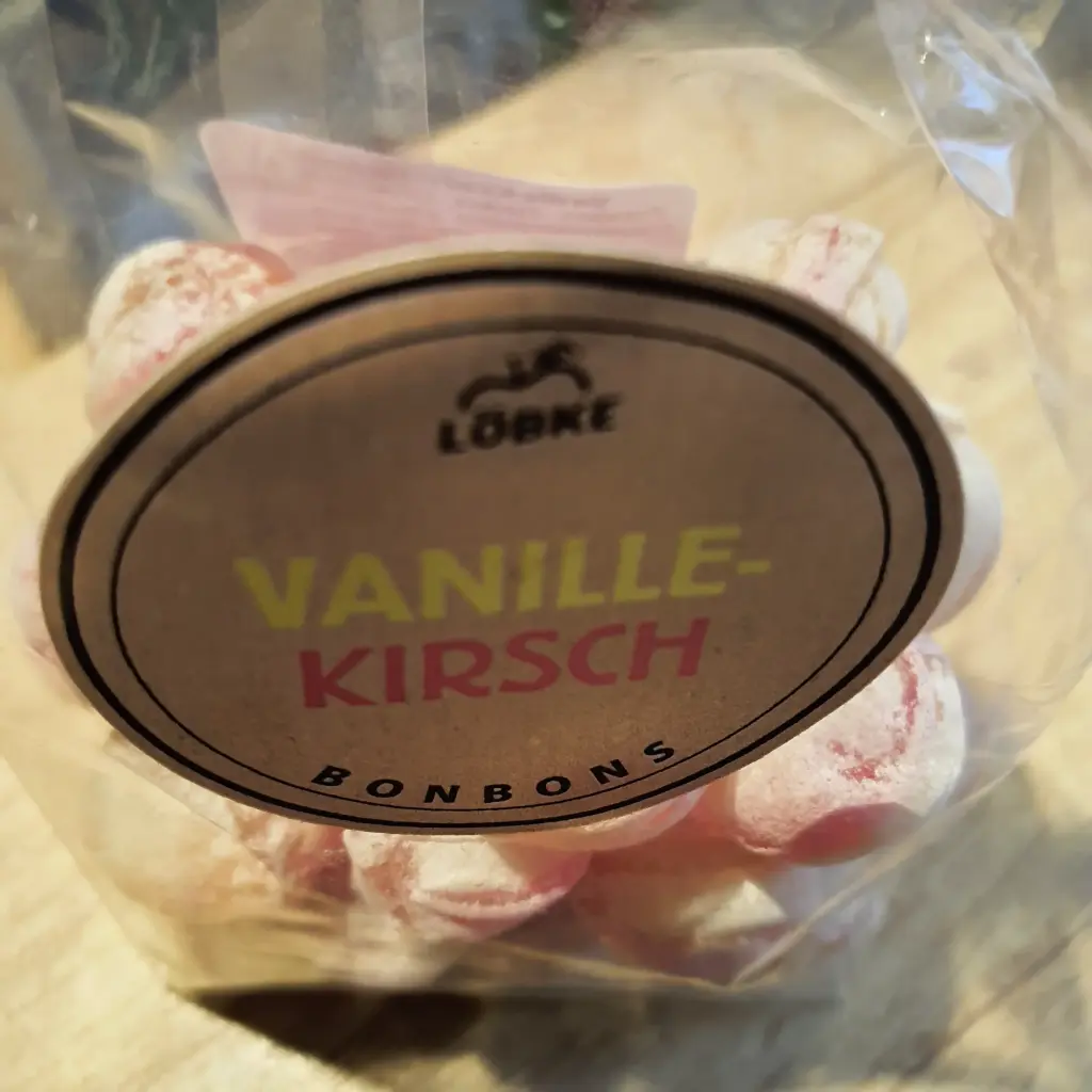 Bonbons Vanille-Kirsch 100g Tüte von Löbke