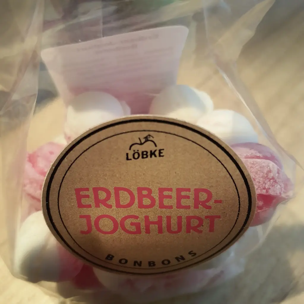 Bonbons Erdbeer-Joghurt 100g Tüte von Löbke