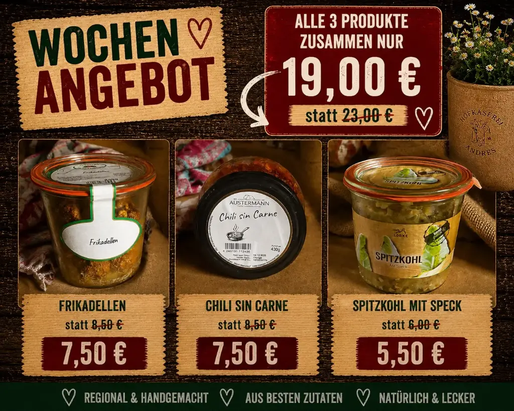 Hausgemacht genießen Angebot Paket