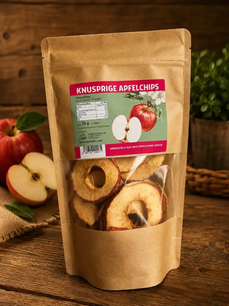 Apfelchips getrocknet 75g Löbke
