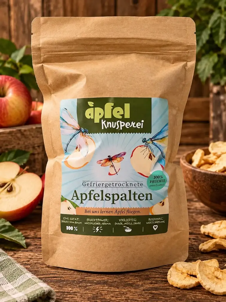 Apfelspalten Gefriergetrocknet  