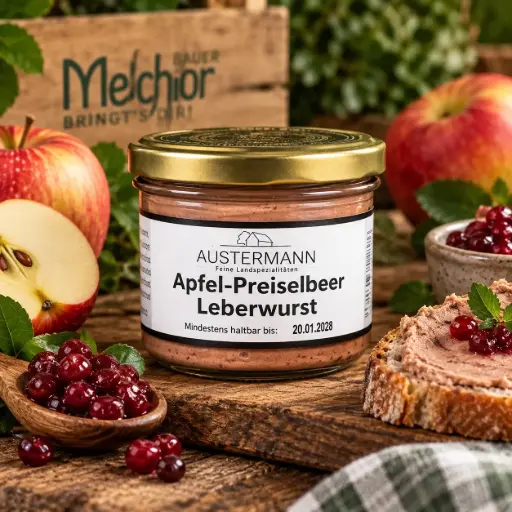 Apfel Preiselbeer Leberwurst AUS 180g