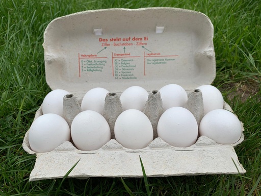 Bodenhaltung-Eier M Weiß 10er