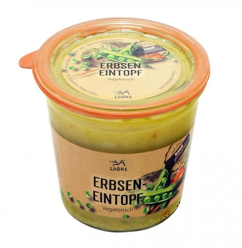 Erbseneintopf vegetarisch 580ml im Weckglas von Löbke