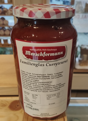 Familienglas Currywurst 1000g von Merschformann im Glas 