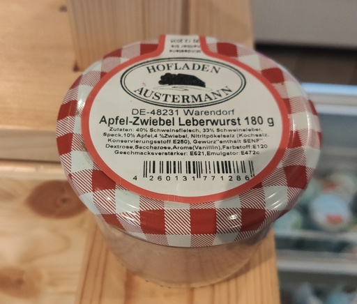 Leberwurst Apfel Zwiebel AUS 180g