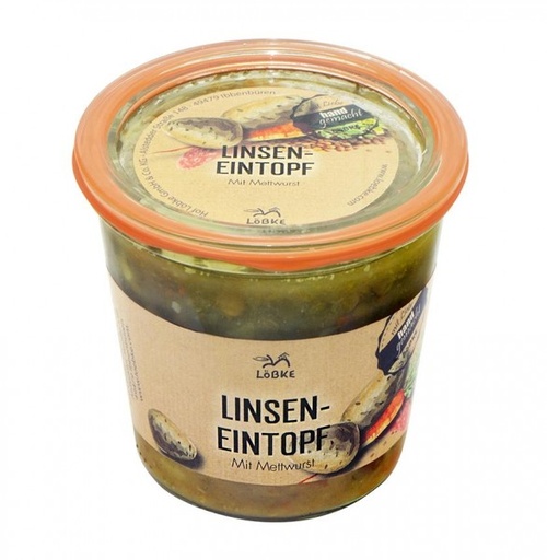 Linseneintopf mit Mettwurst 580ml von Löbke