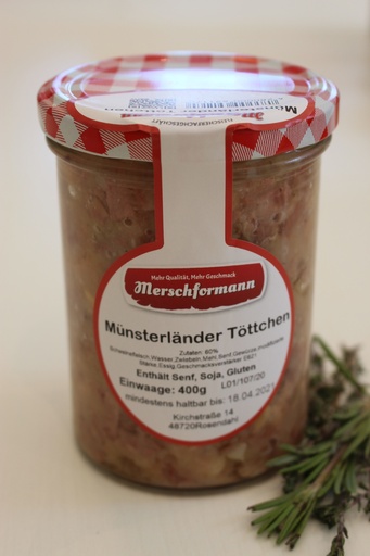 Münsterländer Töttchen im Glas 400g von Merschformann 