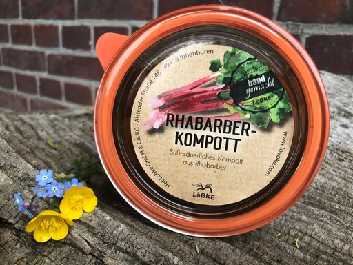 Rhabarber-Kompott 580ml im Weckglas von Löbke