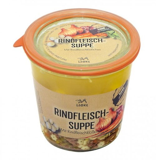 Rindfleisch-Suppe 580ml im Weckglas von Löbke