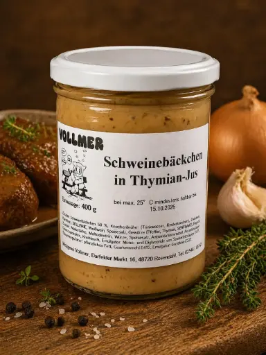 Schweinebäckchen im Glas von Fleischerei Vollmer