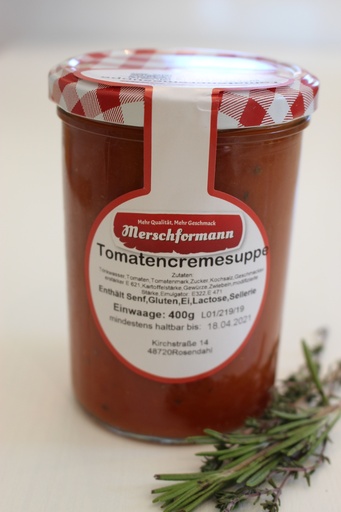 Tomatencremesuppe im Glas 400g von Merschformann 