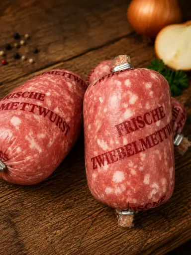 Zwiebelmettwurst frisch 80g von Merschformann 