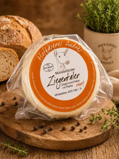 Ziegentaler scharf, mit Pfeffer ca. 200g