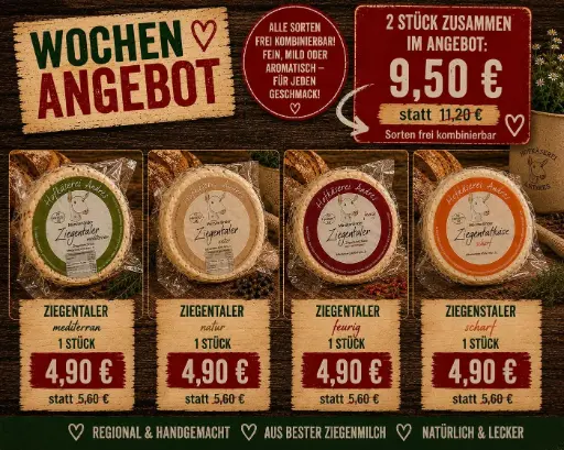 Unsere Ziegenspezialitäten Angebot Paket